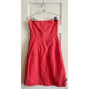 Textured J. Crew Strapless Dress w/ Lined Pockets